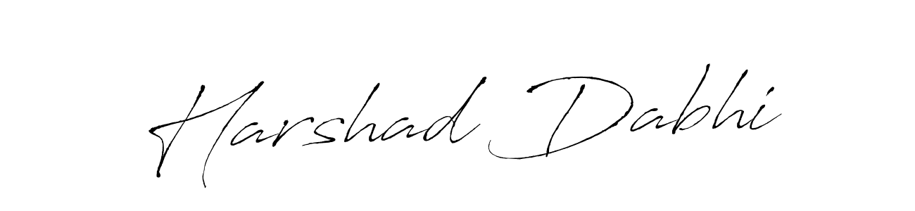 Design your own signature with our free online signature maker. With this signature software, you can create a handwritten (Antro_Vectra) signature for name Harshad Dabhi. Harshad Dabhi signature style 6 images and pictures png