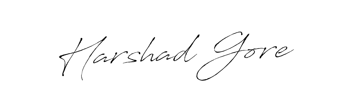 How to make Harshad Gore name signature. Use Antro_Vectra style for creating short signs online. This is the latest handwritten sign. Harshad Gore signature style 6 images and pictures png