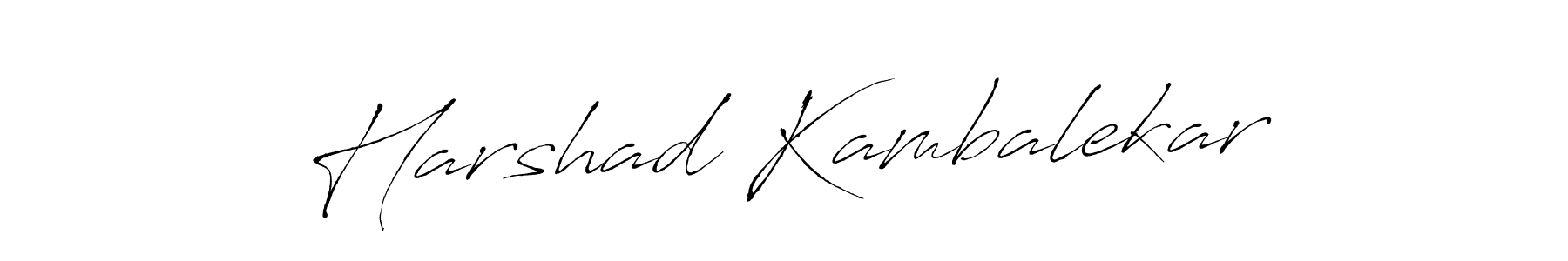 How to make Harshad Kambalekar name signature. Use Antro_Vectra style for creating short signs online. This is the latest handwritten sign. Harshad Kambalekar signature style 6 images and pictures png
