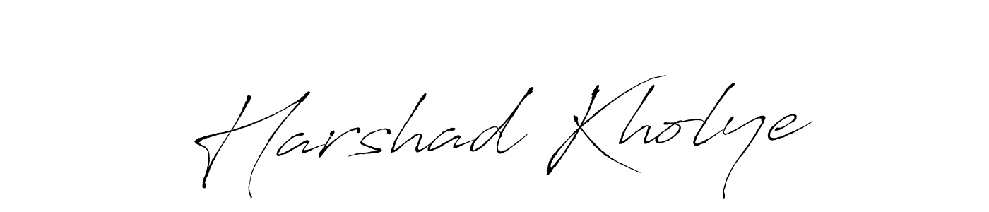 Make a beautiful signature design for name Harshad Kholye. With this signature (Antro_Vectra) style, you can create a handwritten signature for free. Harshad Kholye signature style 6 images and pictures png