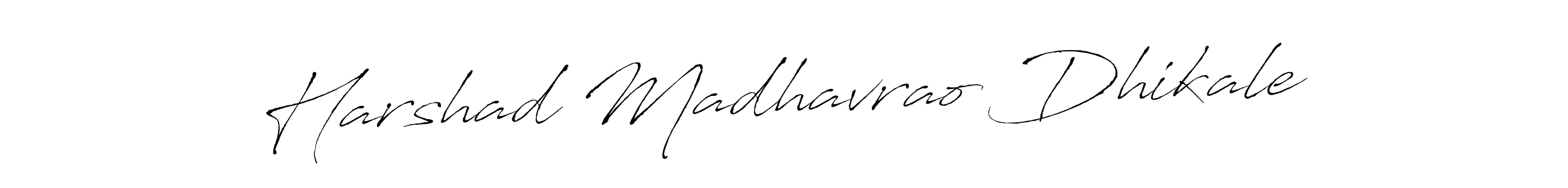 Also we have Harshad Madhavrao Dhikale name is the best signature style. Create professional handwritten signature collection using Antro_Vectra autograph style. Harshad Madhavrao Dhikale signature style 6 images and pictures png