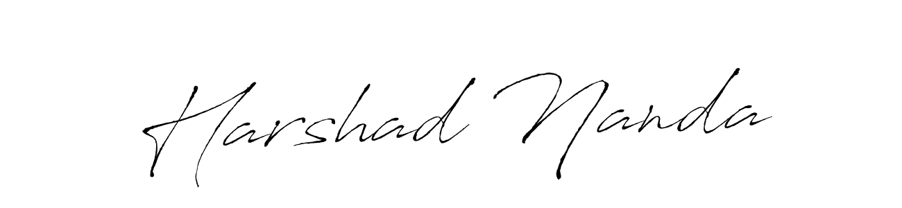 Make a beautiful signature design for name Harshad Nanda. With this signature (Antro_Vectra) style, you can create a handwritten signature for free. Harshad Nanda signature style 6 images and pictures png