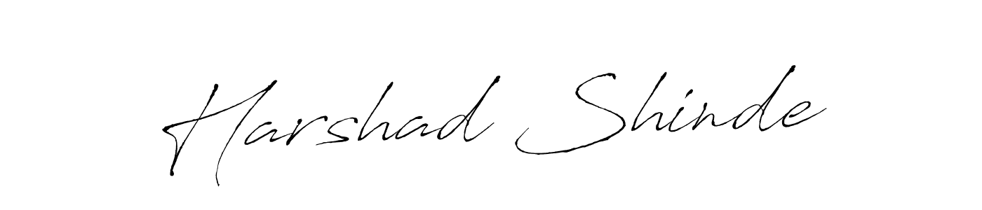 Design your own signature with our free online signature maker. With this signature software, you can create a handwritten (Antro_Vectra) signature for name Harshad Shinde. Harshad Shinde signature style 6 images and pictures png