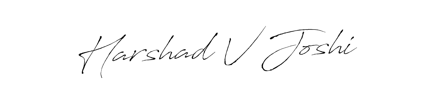 How to make Harshad V Joshi name signature. Use Antro_Vectra style for creating short signs online. This is the latest handwritten sign. Harshad V Joshi signature style 6 images and pictures png