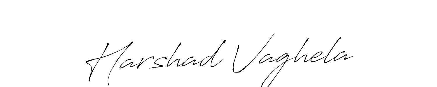 Design your own signature with our free online signature maker. With this signature software, you can create a handwritten (Antro_Vectra) signature for name Harshad Vaghela. Harshad Vaghela signature style 6 images and pictures png