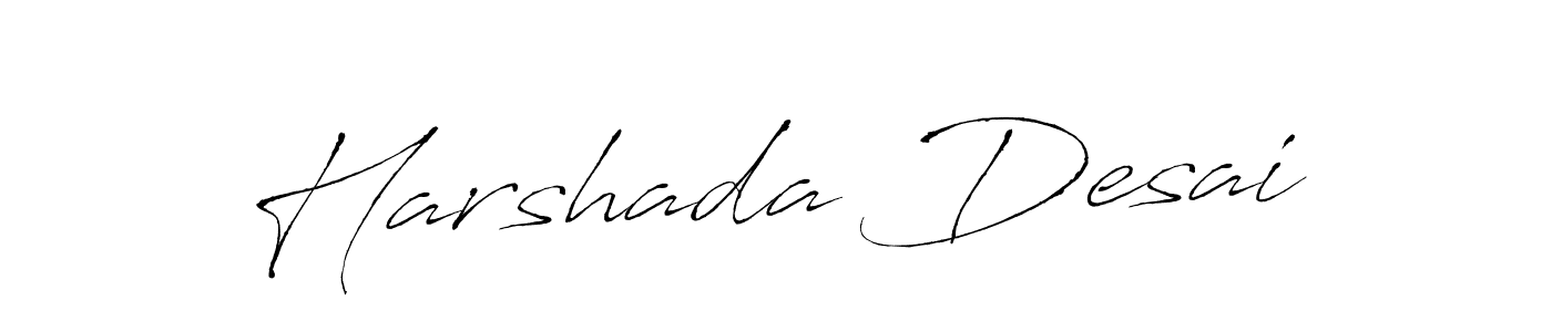 Make a beautiful signature design for name Harshada Desai. With this signature (Antro_Vectra) style, you can create a handwritten signature for free. Harshada Desai signature style 6 images and pictures png