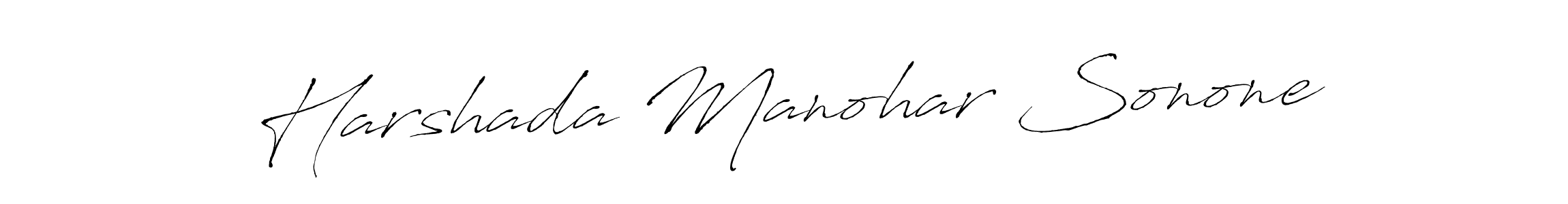 Also we have Harshada Manohar Sonone name is the best signature style. Create professional handwritten signature collection using Antro_Vectra autograph style. Harshada Manohar Sonone signature style 6 images and pictures png