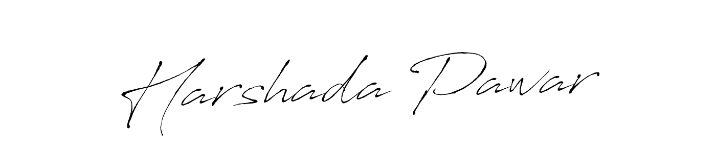 How to make Harshada Pawar name signature. Use Antro_Vectra style for creating short signs online. This is the latest handwritten sign. Harshada Pawar signature style 6 images and pictures png