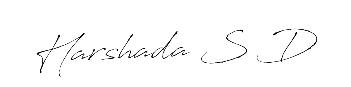 How to make Harshada S D name signature. Use Antro_Vectra style for creating short signs online. This is the latest handwritten sign. Harshada S D signature style 6 images and pictures png