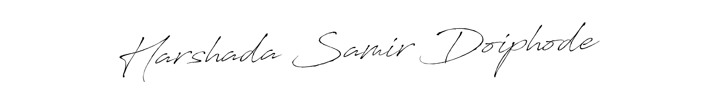 This is the best signature style for the Harshada Samir Doiphode name. Also you like these signature font (Antro_Vectra). Mix name signature. Harshada Samir Doiphode signature style 6 images and pictures png