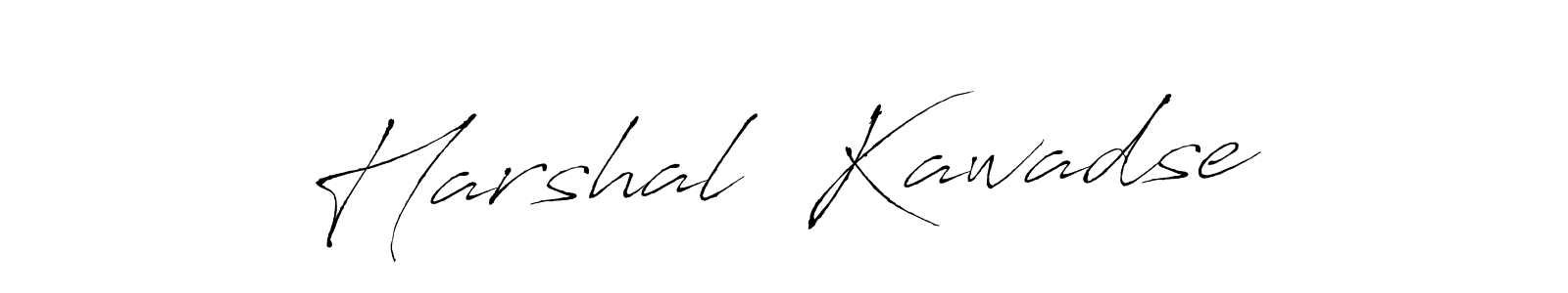 This is the best signature style for the Harshal  Kawadse name. Also you like these signature font (Antro_Vectra). Mix name signature. Harshal  Kawadse signature style 6 images and pictures png