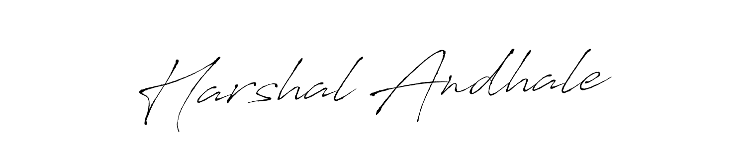 Design your own signature with our free online signature maker. With this signature software, you can create a handwritten (Antro_Vectra) signature for name Harshal Andhale. Harshal Andhale signature style 6 images and pictures png