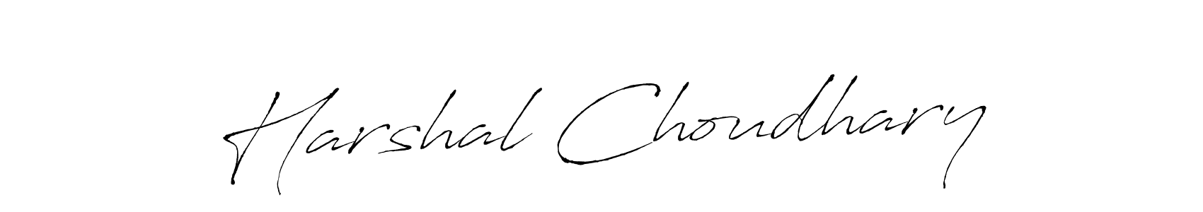How to make Harshal Choudhary name signature. Use Antro_Vectra style for creating short signs online. This is the latest handwritten sign. Harshal Choudhary signature style 6 images and pictures png