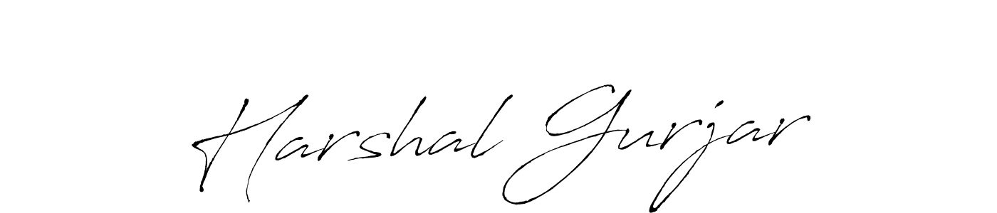 Harshal Gurjar stylish signature style. Best Handwritten Sign (Antro_Vectra) for my name. Handwritten Signature Collection Ideas for my name Harshal Gurjar. Harshal Gurjar signature style 6 images and pictures png