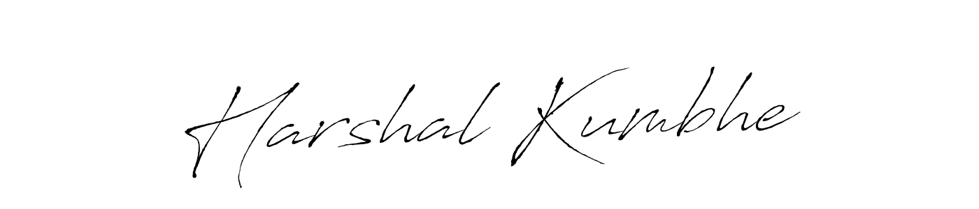 Create a beautiful signature design for name Harshal Kumbhe. With this signature (Antro_Vectra) fonts, you can make a handwritten signature for free. Harshal Kumbhe signature style 6 images and pictures png