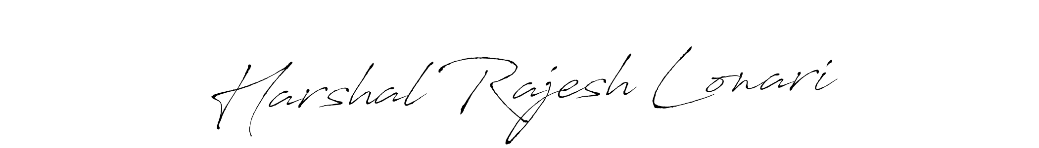 Make a beautiful signature design for name Harshal Rajesh Lonari. With this signature (Antro_Vectra) style, you can create a handwritten signature for free. Harshal Rajesh Lonari signature style 6 images and pictures png