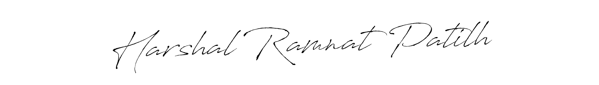 How to make Harshal Ramnat Patilh name signature. Use Antro_Vectra style for creating short signs online. This is the latest handwritten sign. Harshal Ramnat Patilh signature style 6 images and pictures png