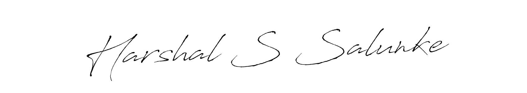 Make a beautiful signature design for name Harshal S Salunke. With this signature (Antro_Vectra) style, you can create a handwritten signature for free. Harshal S Salunke signature style 6 images and pictures png