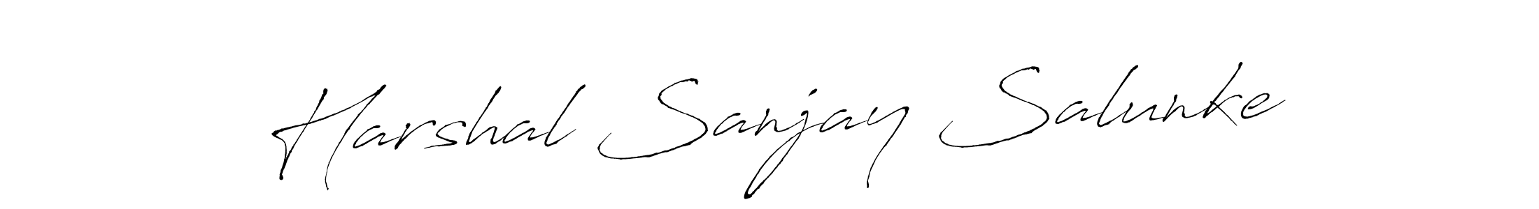 Create a beautiful signature design for name Harshal Sanjay Salunke. With this signature (Antro_Vectra) fonts, you can make a handwritten signature for free. Harshal Sanjay Salunke signature style 6 images and pictures png