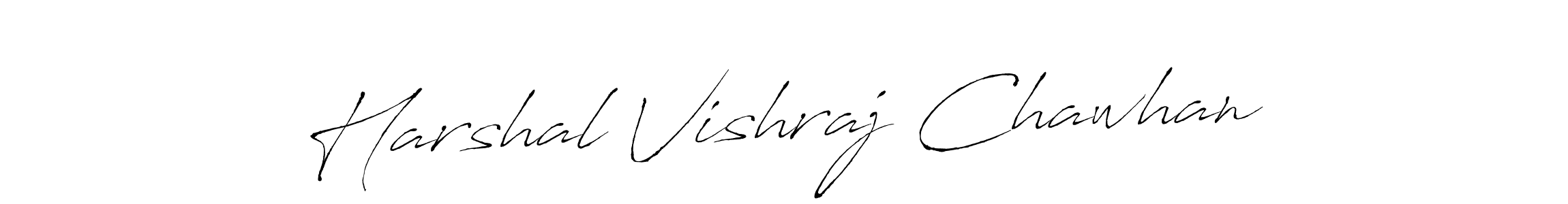 Harshal Vishraj Chawhan stylish signature style. Best Handwritten Sign (Antro_Vectra) for my name. Handwritten Signature Collection Ideas for my name Harshal Vishraj Chawhan. Harshal Vishraj Chawhan signature style 6 images and pictures png