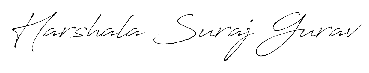 The Antro_Vectra typeface gives name Harshala Suraj Gurav a refined look. Suitable for certificates, diplomas, and official verification. Harshala Suraj Gurav signature style 6 images and pictures png