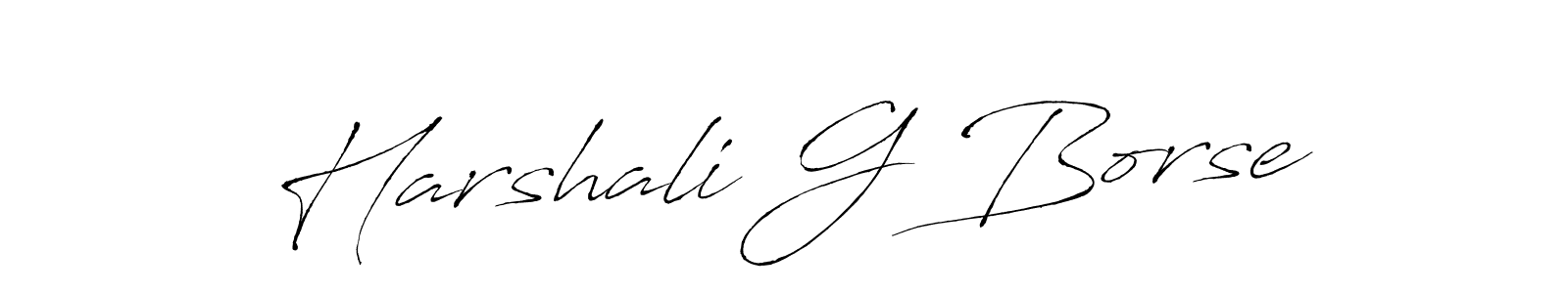 Similarly Antro_Vectra is the best handwritten signature design. Signature creator online .You can use it as an online autograph creator for name Harshali G Borse. Harshali G Borse signature style 6 images and pictures png