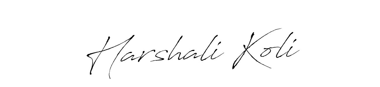 Use a signature maker to create a handwritten signature online. With this signature software, you can design (Antro_Vectra) your own signature for name Harshali Koli. Harshali Koli signature style 6 images and pictures png