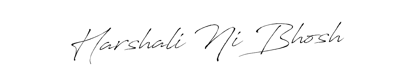 How to make Harshali Ni Bhosh signature? Antro_Vectra is a professional autograph style. Create handwritten signature for Harshali Ni Bhosh name. Harshali Ni Bhosh signature style 6 images and pictures png