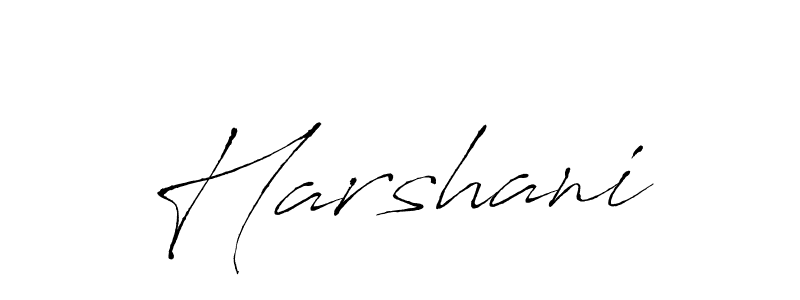 Design your own signature with our free online signature maker. With this signature software, you can create a handwritten (Antro_Vectra) signature for name Harshani. Harshani signature style 6 images and pictures png