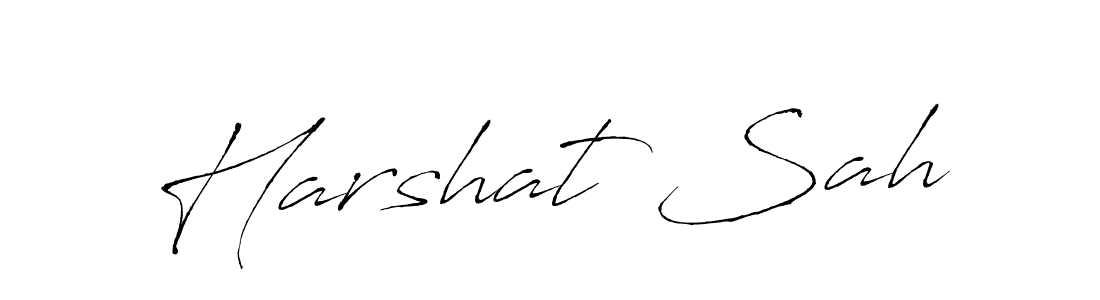 Make a beautiful signature design for name Harshat Sah. Use this online signature maker to create a handwritten signature for free. Harshat Sah signature style 6 images and pictures png