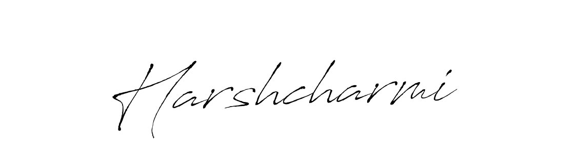 Make a beautiful signature design for name Harshcharmi. With this signature (Antro_Vectra) style, you can create a handwritten signature for free. Harshcharmi signature style 6 images and pictures png
