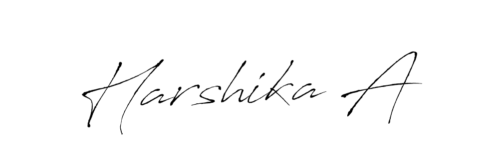 Design your own signature with our free online signature maker. With this signature software, you can create a handwritten (Antro_Vectra) signature for name Harshika A. Harshika A signature style 6 images and pictures png