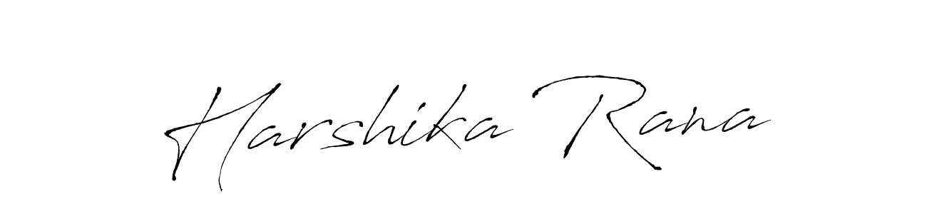 Design your own signature with our free online signature maker. With this signature software, you can create a handwritten (Antro_Vectra) signature for name Harshika Rana. Harshika Rana signature style 6 images and pictures png