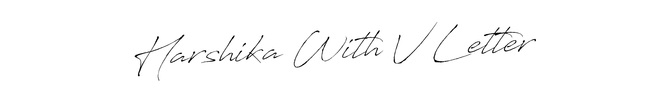 Make a beautiful signature design for name Harshika With V Letter. With this signature (Antro_Vectra) style, you can create a handwritten signature for free. Harshika With V Letter signature style 6 images and pictures png