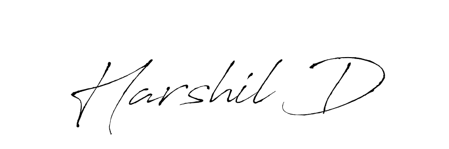 Make a beautiful signature design for name Harshil D. With this signature (Antro_Vectra) style, you can create a handwritten signature for free. Harshil D signature style 6 images and pictures png