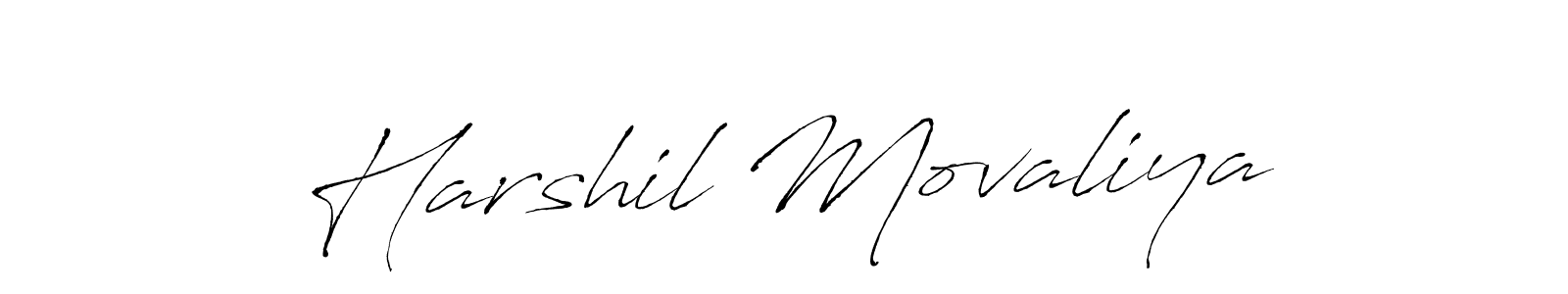 Also we have Harshil Movaliya name is the best signature style. Create professional handwritten signature collection using Antro_Vectra autograph style. Harshil Movaliya signature style 6 images and pictures png