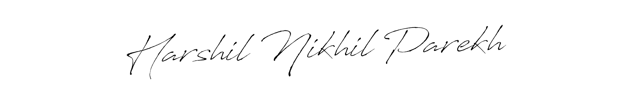 Use a signature maker to create a handwritten signature online. With this signature software, you can design (Antro_Vectra) your own signature for name Harshil Nikhil Parekh. Harshil Nikhil Parekh signature style 6 images and pictures png
