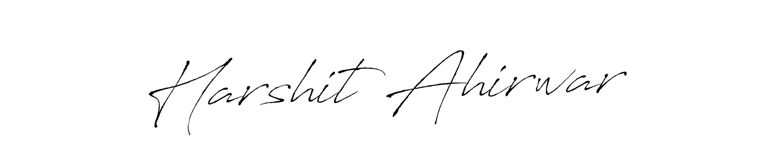 Antro_Vectra is a professional signature style that is perfect for those who want to add a touch of class to their signature. It is also a great choice for those who want to make their signature more unique. Get Harshit Ahirwar name to fancy signature for free. Harshit Ahirwar signature style 6 images and pictures png