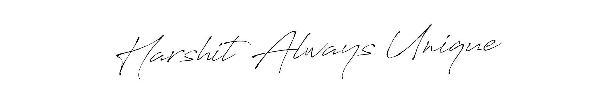 Similarly Antro_Vectra is the best handwritten signature design. Signature creator online .You can use it as an online autograph creator for name Harshit Always Unique. Harshit Always Unique signature style 6 images and pictures png