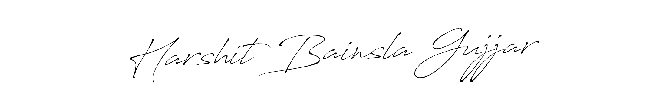 Make a beautiful signature design for name Harshit Bainsla Gujjar. Use this online signature maker to create a handwritten signature for free. Harshit Bainsla Gujjar signature style 6 images and pictures png