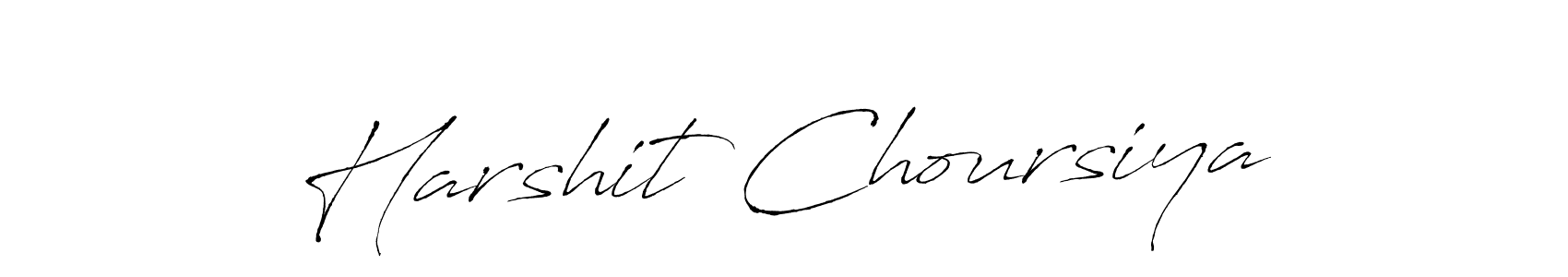 Design your own signature with our free online signature maker. With this signature software, you can create a handwritten (Antro_Vectra) signature for name Harshit Choursiya. Harshit Choursiya signature style 6 images and pictures png