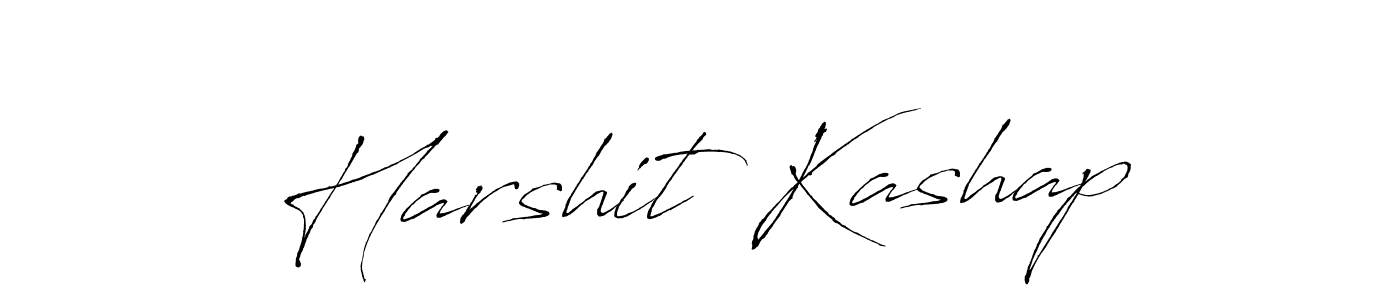 Design your own signature with our free online signature maker. With this signature software, you can create a handwritten (Antro_Vectra) signature for name Harshit Kashap. Harshit Kashap signature style 6 images and pictures png
