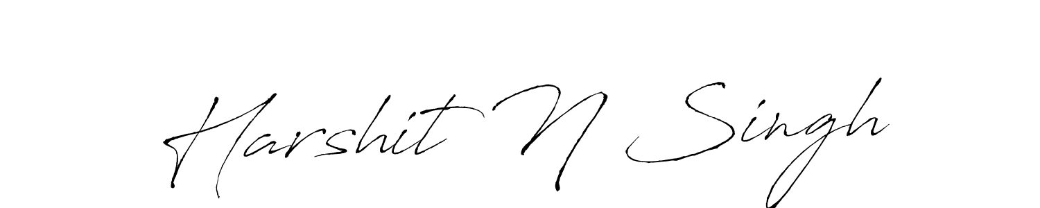 Create a beautiful signature design for name Harshit N Singh. With this signature (Antro_Vectra) fonts, you can make a handwritten signature for free. Harshit N Singh signature style 6 images and pictures png