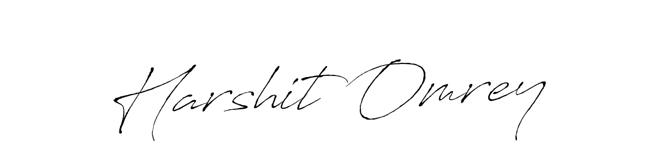 Design your own signature with our free online signature maker. With this signature software, you can create a handwritten (Antro_Vectra) signature for name Harshit Omrey. Harshit Omrey signature style 6 images and pictures png