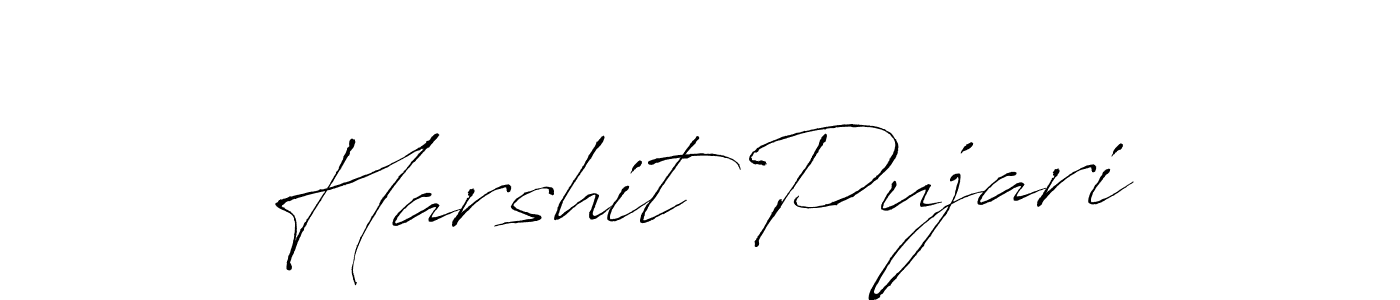 Design your own signature with our free online signature maker. With this signature software, you can create a handwritten (Antro_Vectra) signature for name Harshit Pujari. Harshit Pujari signature style 6 images and pictures png