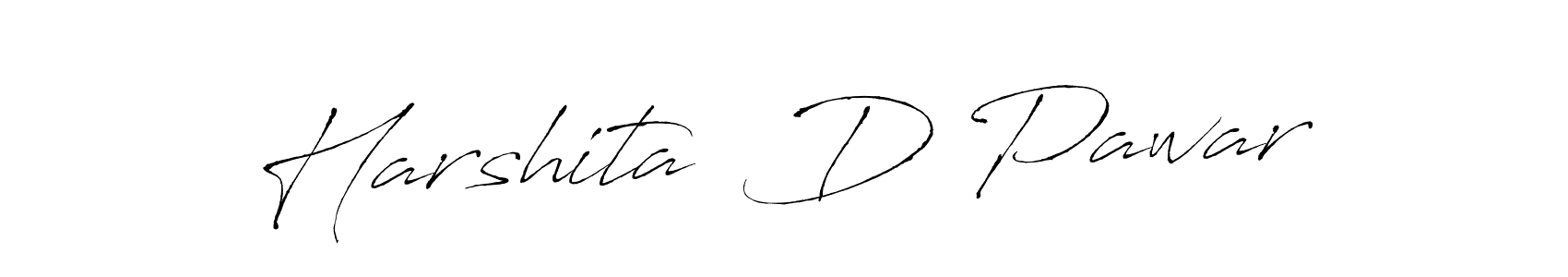 How to make Harshita  D Pawar name signature. Use Antro_Vectra style for creating short signs online. This is the latest handwritten sign. Harshita  D Pawar signature style 6 images and pictures png