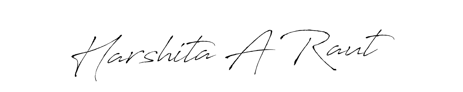 The best way (Antro_Vectra) to make a short signature is to pick only two or three words in your name. The name Harshita A Raut include a total of six letters. For converting this name. Harshita A Raut signature style 6 images and pictures png