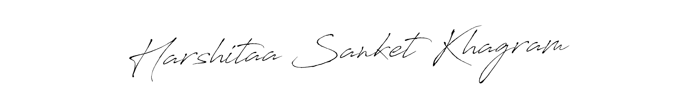 The best way (Antro_Vectra) to make a short signature is to pick only two or three words in your name. The name Harshitaa Sanket Khagram include a total of six letters. For converting this name. Harshitaa Sanket Khagram signature style 6 images and pictures png