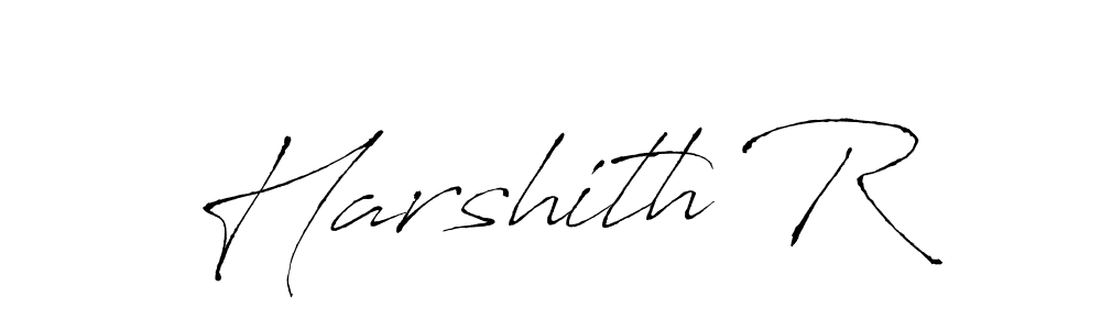 How to make Harshith R signature? Antro_Vectra is a professional autograph style. Create handwritten signature for Harshith R name. Harshith R signature style 6 images and pictures png
