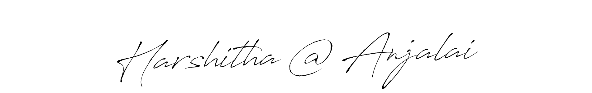 if you are searching for the best signature style for your name Harshitha @ Anjalai. so please give up your signature search. here we have designed multiple signature styles  using Antro_Vectra. Harshitha @ Anjalai signature style 6 images and pictures png